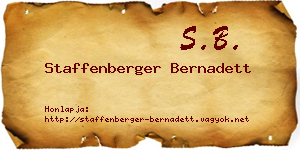 Staffenberger Bernadett névjegykártya