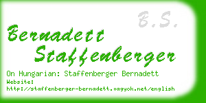 bernadett staffenberger business card